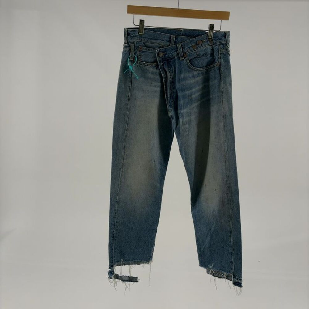 R13 Crossover Jeans Light Blue Distressed